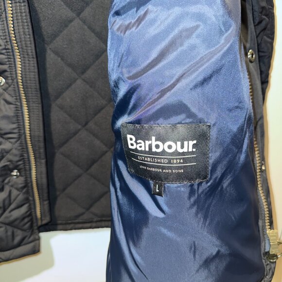 Barbour Jacket Navy Size L - Picture 2 of 3